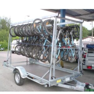 Remolque para transportar 30 bicicletas