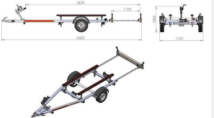 Remolque para barco UNITRAILER JET ALU PTAC 750 kg - Imagen 7