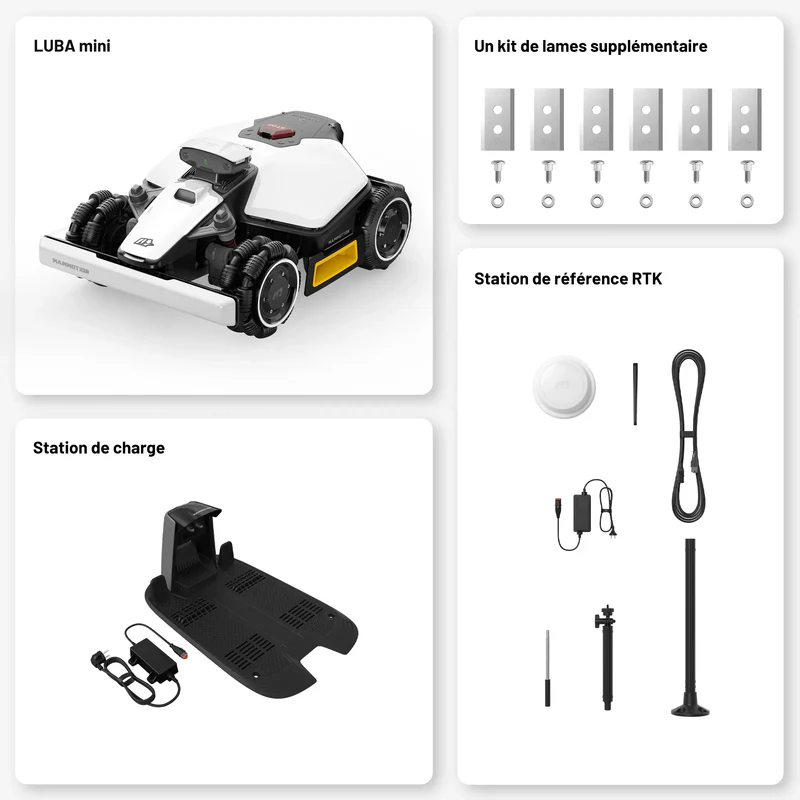 Cortacésped robot inalámbrico LUBA 2 MINI de 1500 m² MAMMOTION - Imagen 2